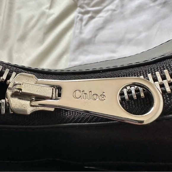 Chloe Roy Shearling-Lined Leather Black Ankle Boots Size 36.5 - Picture 9 of 14